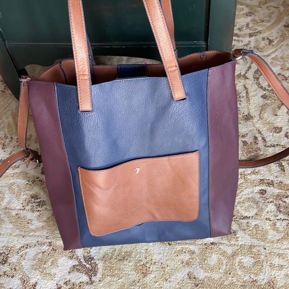 Nordstrom Handbags - Leather multi toned tote crossbody shoulder bag